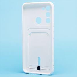 Чехол для Tecno Spark 8C (KG5n) силиконовый с картхолдером №4 <белый>