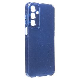 Чехол для Samsung SM-A166B (Galaxy A16 5G) силиконовый с блестками №3 <голубой>