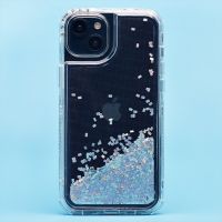 Чехол для Apple iPhone 15 Plus силиконовый с блестками №4 <серебристый> ― OnlineBazar.su