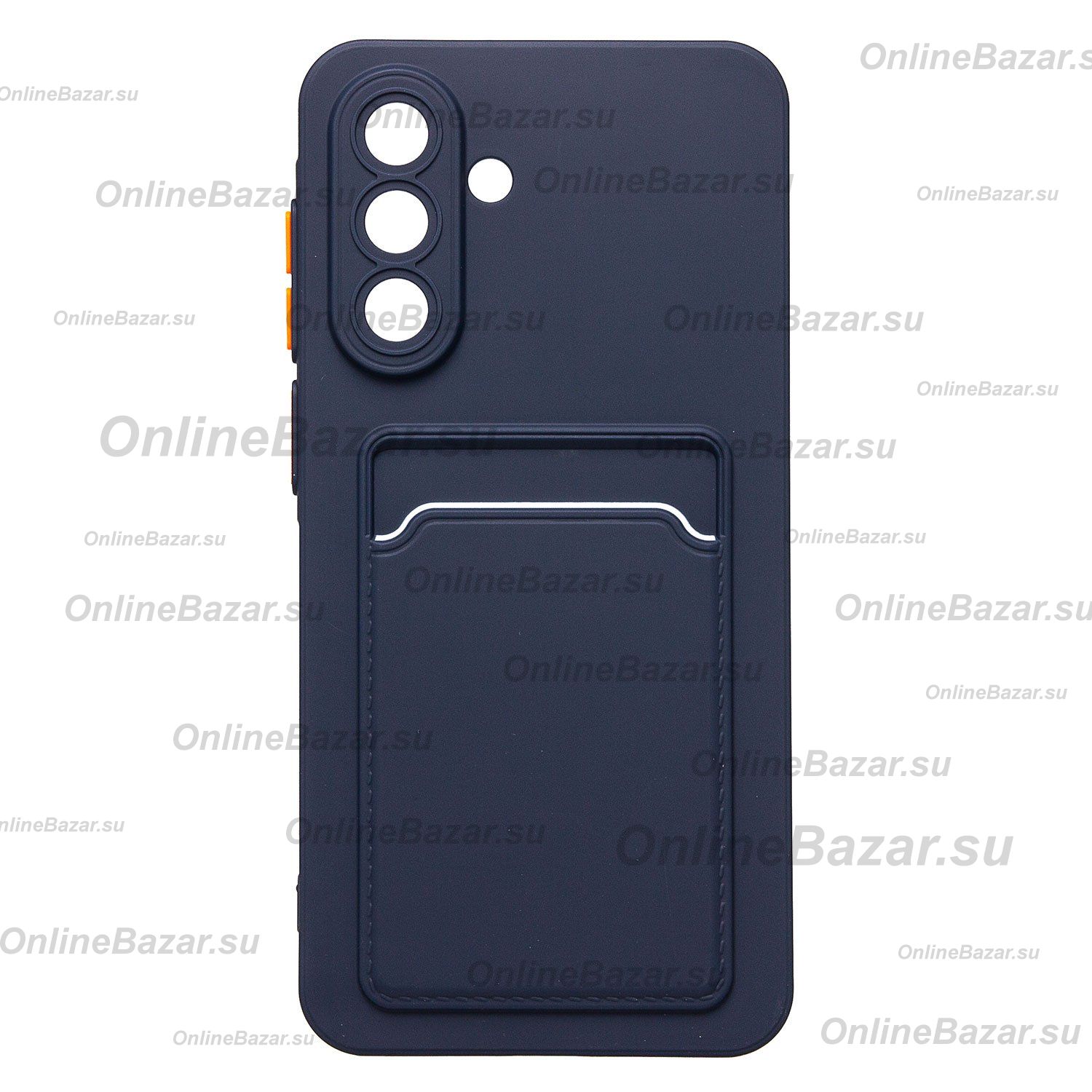 Чехол для Samsung SM-A566B (Galaxy A56 5G) силиконовый с картхолдером №9 <темно-синий> ― OnlineBazar.su