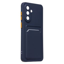 Чехол для Samsung SM-A566B (Galaxy A56 5G) силиконовый с картхолдером №9 <темно-синий>