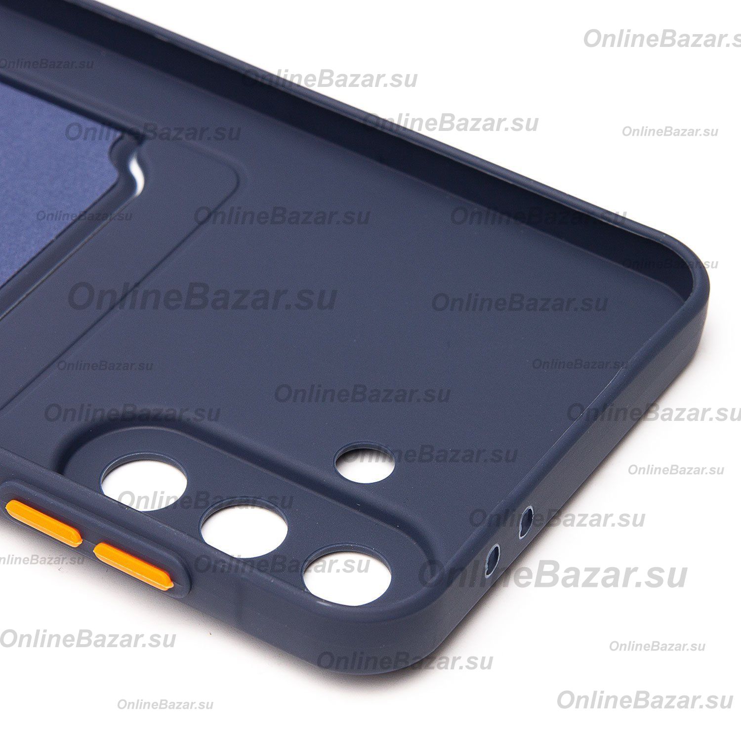 Чехол для Samsung SM-A566B (Galaxy A56 5G) силиконовый с картхолдером №9 <темно-синий> ― OnlineBazar.su