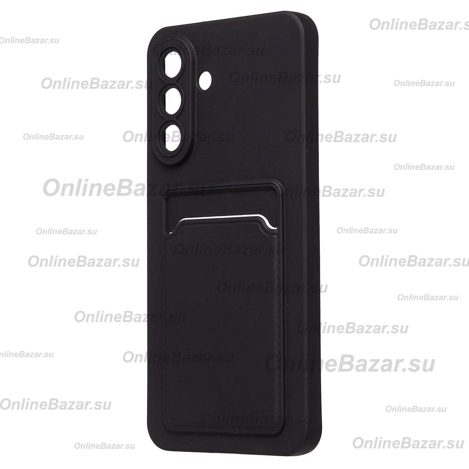Чехол для Samsung SM-A566B (Galaxy A56 5G) силиконовый с картхолдером №9 <черный> ― OnlineBazar.su