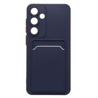 Чехол для Samsung SM-S936B (Galaxy S25 Plus) силиконовый с картхолдером №9 <темно-синий> ― OnlineBazar.su