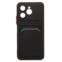 Чехол для Tecno Spark 40 (KM5n) силиконовый с картхолдером №9 <черный> ― OnlineBazar.su