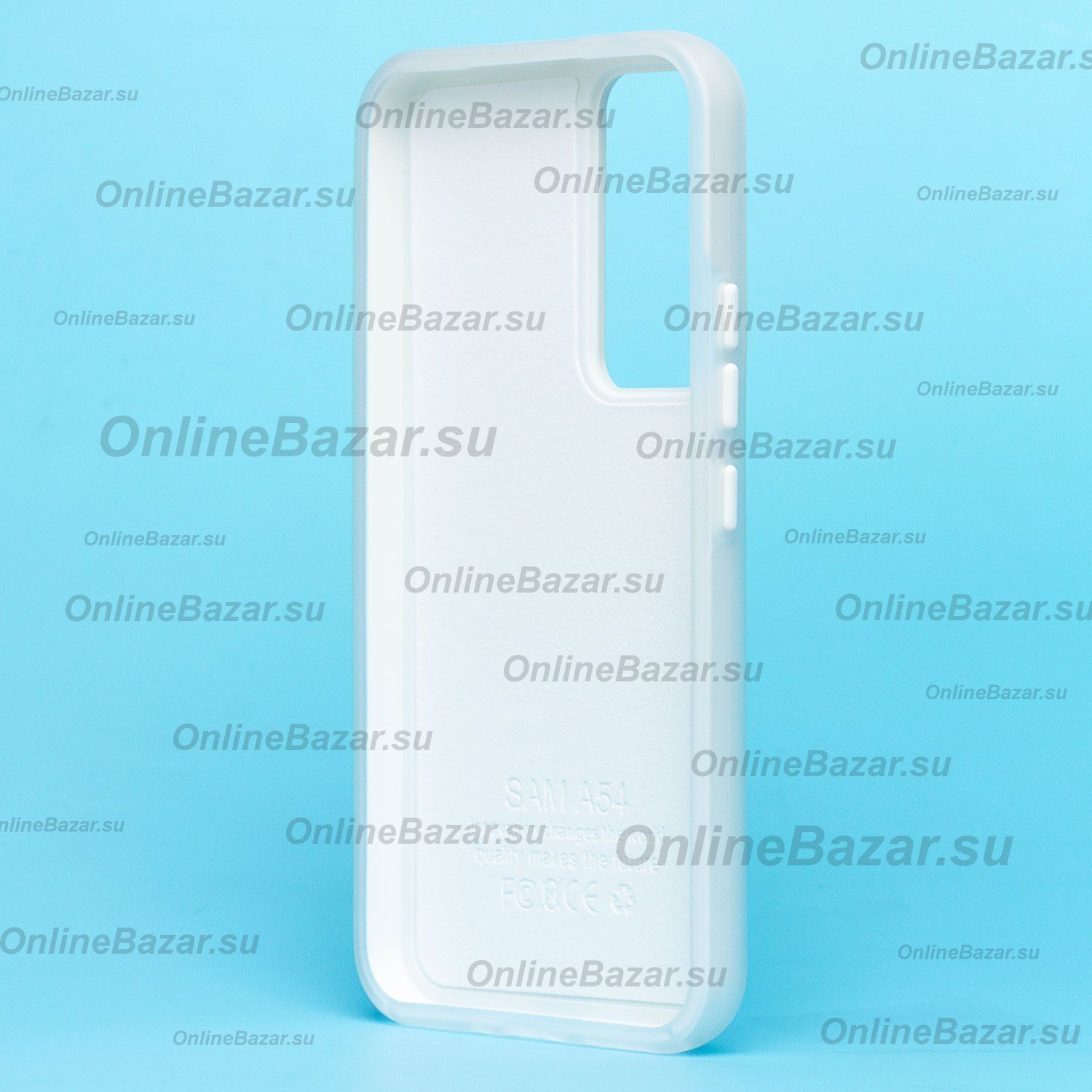 Чехол для Samsung SM-A546E (Galaxy A54 5G) силиконовый матовый №10 <белый> ― OnlineBazar.su