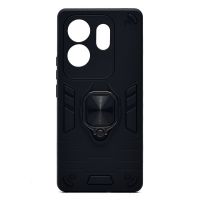 Чехол для Infinix Zero 30 (X6731B) силиконовый противоударный с кольцом <черный> ― OnlineBazar.su