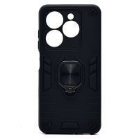 Чехол для Tecno Spark Go 2024 (BG6) силиконовый противоударный с кольцом <черный> ― OnlineBazar.su