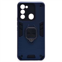 Чехол для Tecno Spark 8C (KG5n) силиконовый противоударный с кольцом <синий> ― OnlineBazar.su