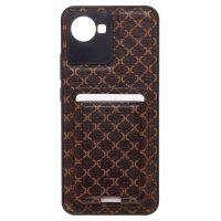 Чехол для Realme C30 силиконовый с картхолдером №8 <коричневый> ― OnlineBazar.su