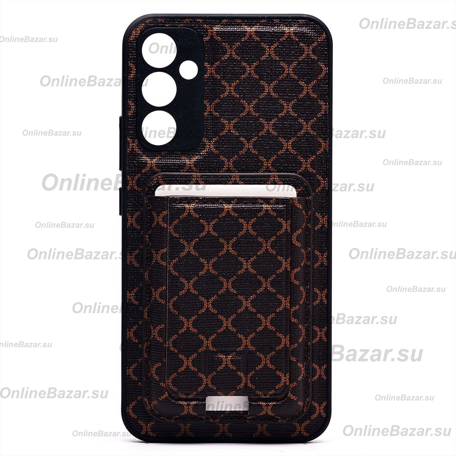 Чехол для Samsung SM-A346E (Galaxy A34 5G) силиконовый с картхолдером №8 <коричневый> ― OnlineBazar.su
