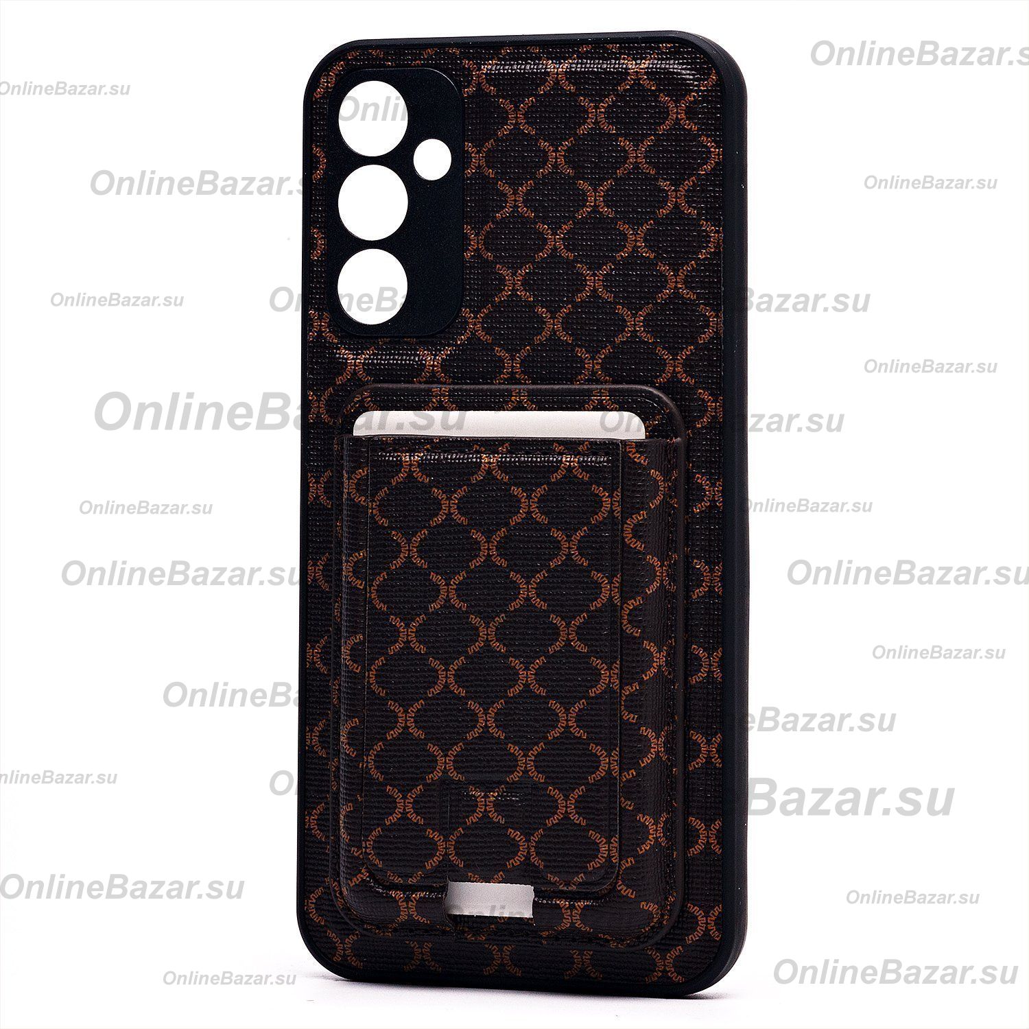 Чехол для Samsung SM-A346E (Galaxy A34 5G) силиконовый с картхолдером №8 <коричневый> ― OnlineBazar.su