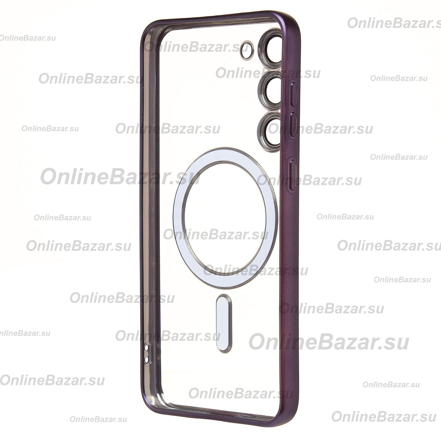 Чехол для Samsung SM-S911B (Galaxy S23) силиконовый MagSafe №7 <темно-фиолетовый> ― OnlineBazar.su
