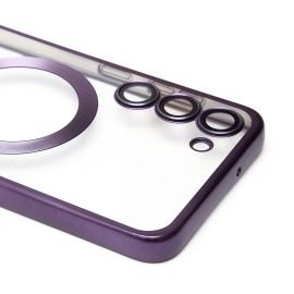 Чехол для Samsung SM-S911B (Galaxy S23) силиконовый MagSafe №7 <темно-фиолетовый>