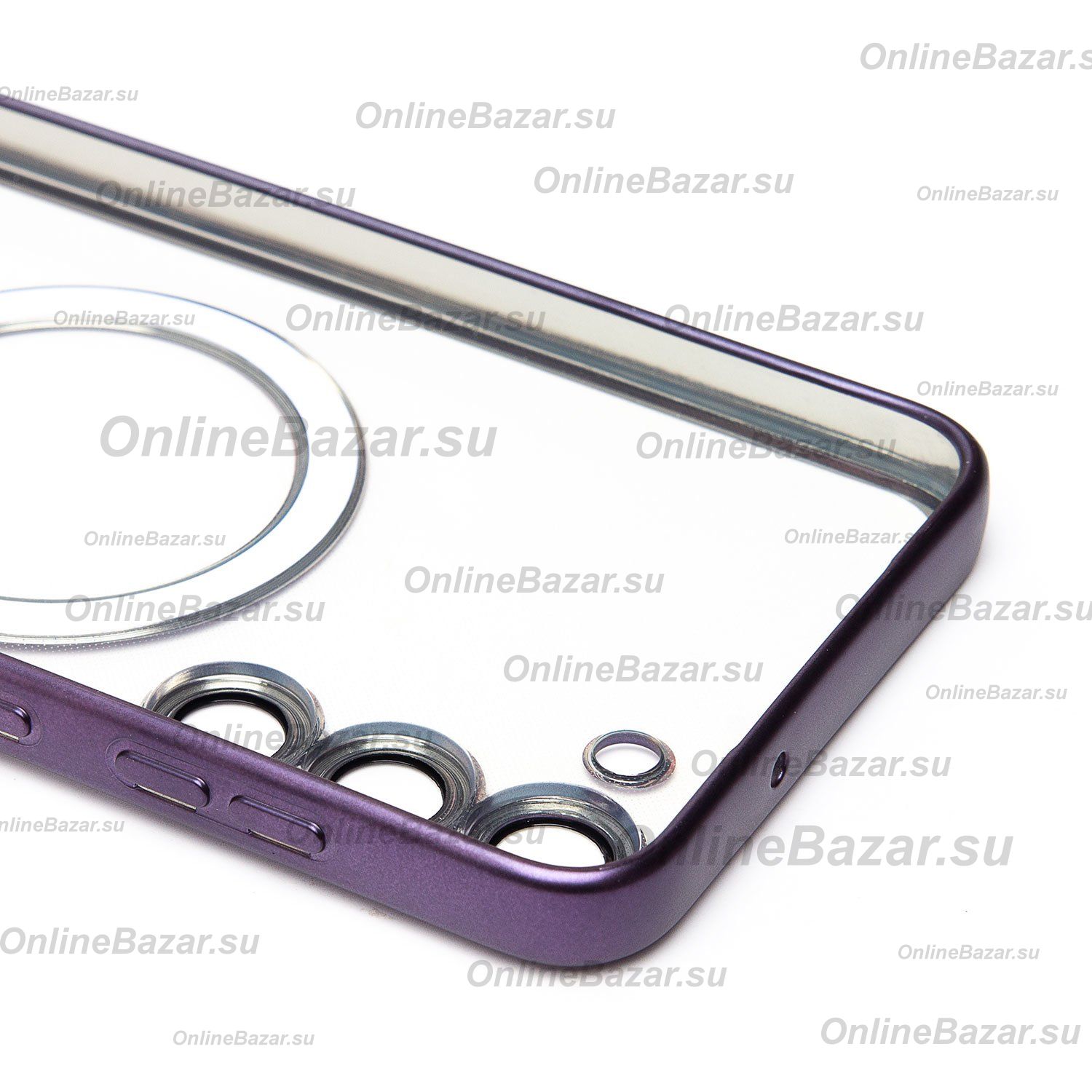 Чехол для Samsung SM-S911B (Galaxy S23) силиконовый MagSafe №7 <темно-фиолетовый> ― OnlineBazar.su