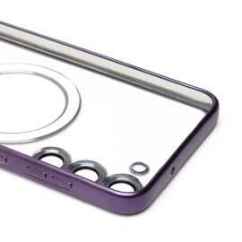 Чехол для Samsung SM-S911B (Galaxy S23) силиконовый MagSafe №7 <темно-фиолетовый>