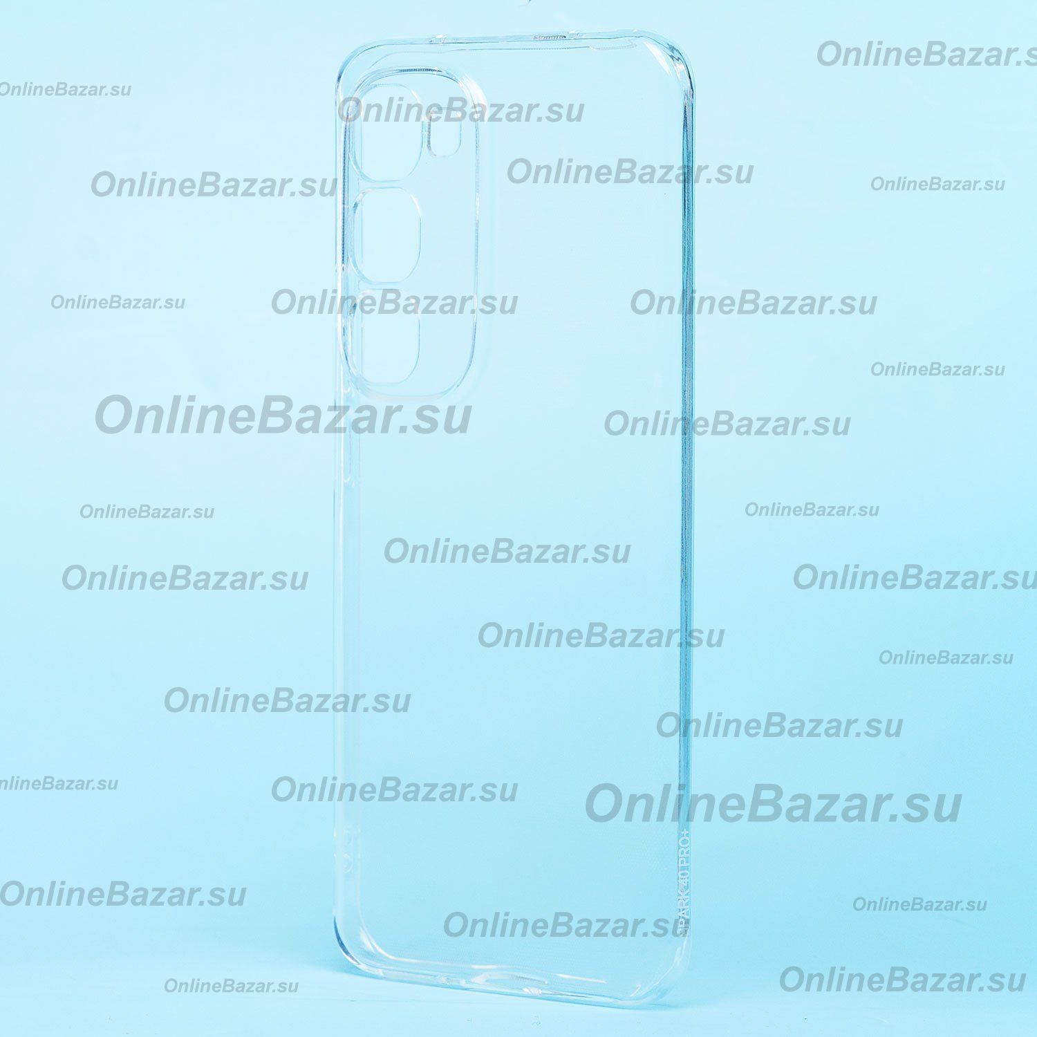 Чехол для Tecno Spark 40 Pro+ (KM7) силиконовый ультратонкий <прозрачный> ― OnlineBazar.su