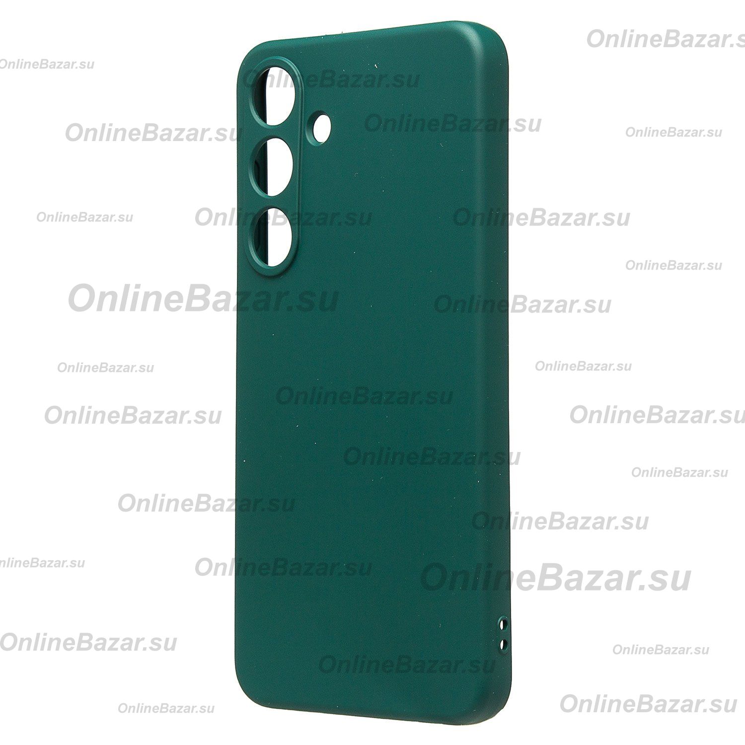 Чехол для Samsung SM-S936B (Galaxy S25 Plus) силиконовый Soft Touch 4 <темно-зеленый> ― OnlineBazar.su