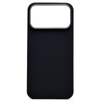 Чехол для Apple iPhone 17 Pro Max пластиковый MagSafe POSH KEVLAR <черный> ― OnlineBazar.su