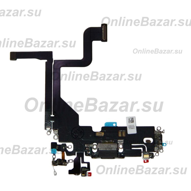 Шлейф для Apple iPhone 13 Pro на системный разъем и микрофон <черный> ― OnlineBazar.su