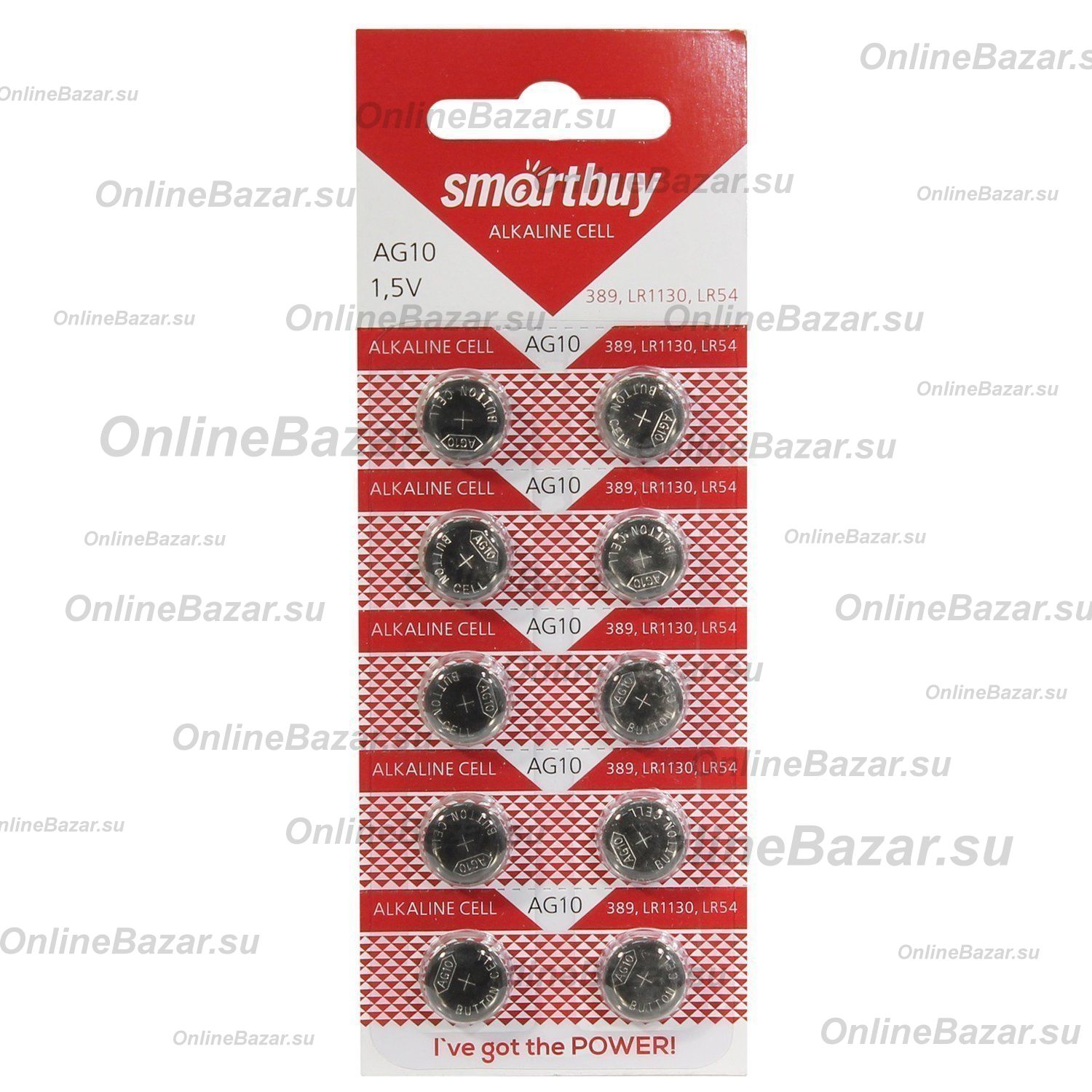 Батарейка Smart Buy AG10 (упаковка 10шт.) ― OnlineBazar.su
