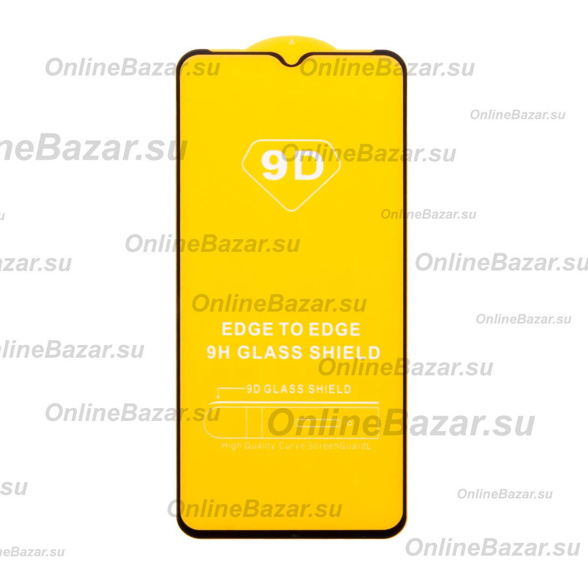 Защитное стекло для Huawei Nova Y61 (2.5D/полная наклейка) <черный> ― OnlineBazar.su