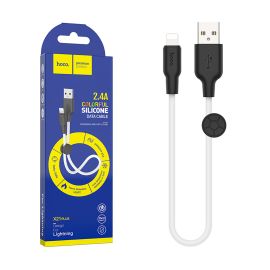 Кабель USB Apple iPhone Lightning Hoco X21 Plus (0,25 метра) <белый>