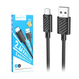 Кабель USB MicroUSB Hoco X88 <черный>