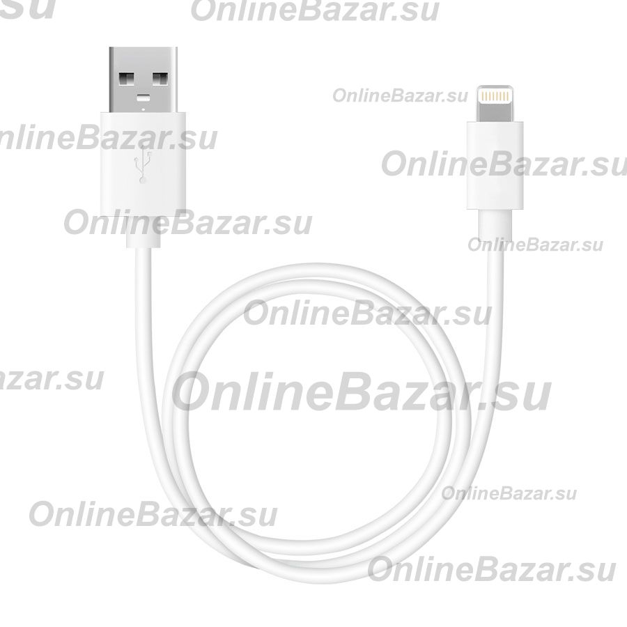 Кабель USB Apple iPhone Lightning (MD818ZM) <белый> ― OnlineBazar.su