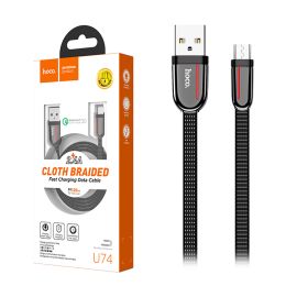 Кабель USB MicroUSB Hoco U74 <черный>
