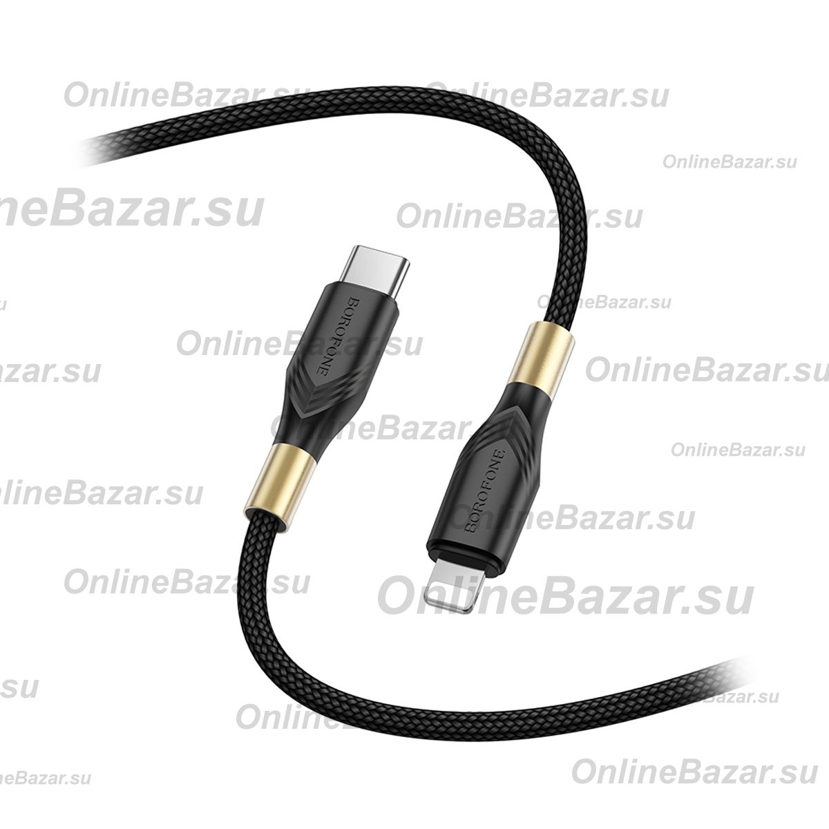 Кабель USB-C Apple iPhone Lightning Borofone BX92 <черный> ― OnlineBazar.su