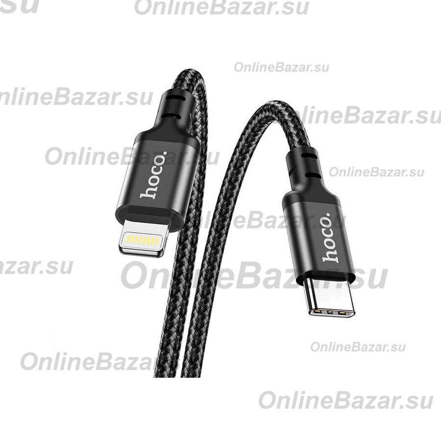Кабель USB-C Apple iPhone Lightning Hoco X14 (1 метр/PD) <черный> ― OnlineBazar.su