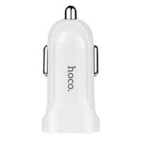 Автомобильное зарядное устройство USB Hoco Z2A (2 порта/2.4A) <белый> ― OnlineBazar.su