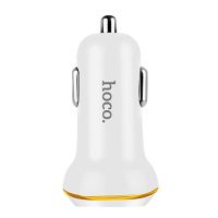 Автомобильное зарядное устройство USB Hoco Z1 (2 порта/2A) <белый> ― OnlineBazar.su