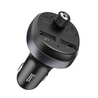 Автомобильный FM модулятор (трансмиттер) Hoco E41 (2 порта USB) <черный> ― OnlineBazar.su