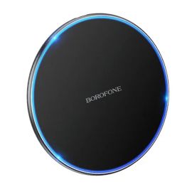 Беспроводное зарядное устройство Borofone BQ3 Pro (15W, быстрая зарядка, подсветка) <черный>