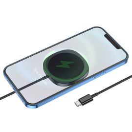 Беспроводное зарядное устройство Hoco CW35 (MagSafe) <черный>
