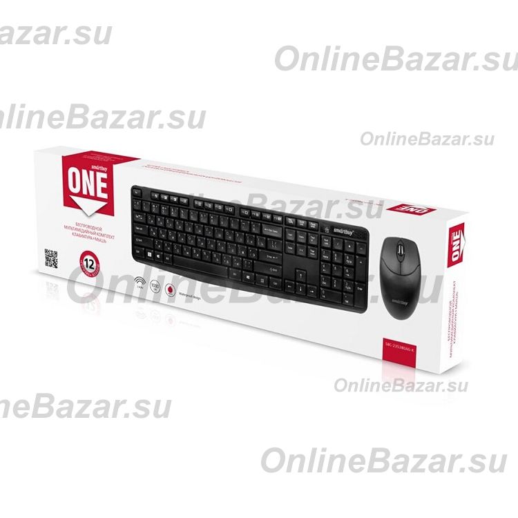 Беспроводной набор Smart Buy One 230346AG (мышь+клавиатура) <черный> ― OnlineBazar.su