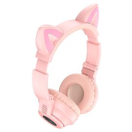 Беспроводные наушники Borofone BO18 Cat <розовый>