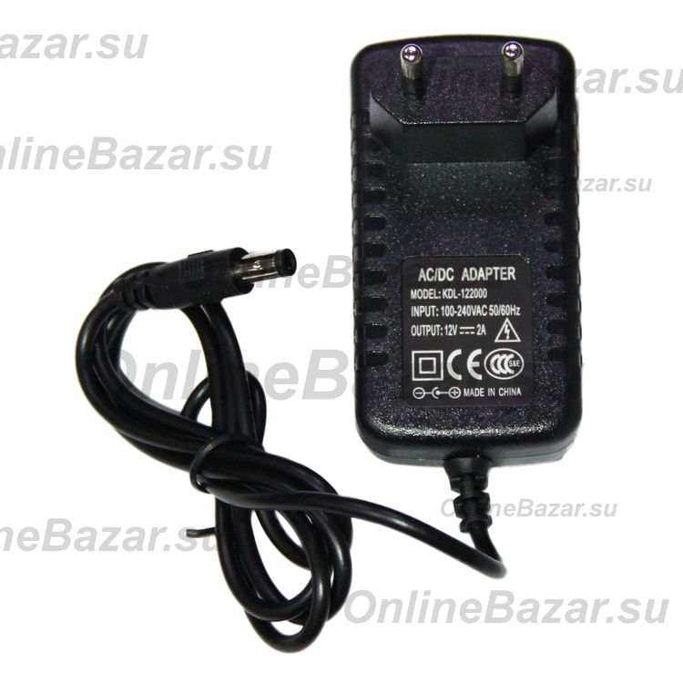 Блок питания (12V/2A/штекер 5.5*2.5) <черный>  ― OnlineBazar.su