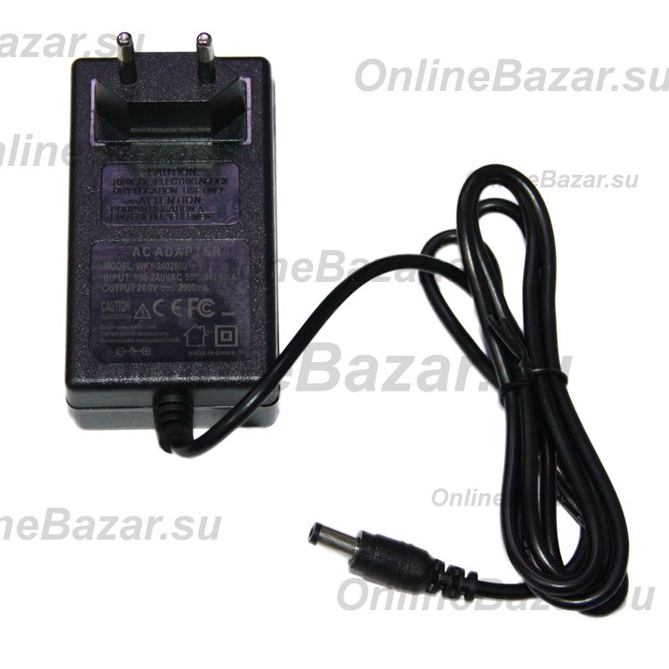 Блок питания (24V/2A/штекер 5.5*2.5) <черный>  ― OnlineBazar.su