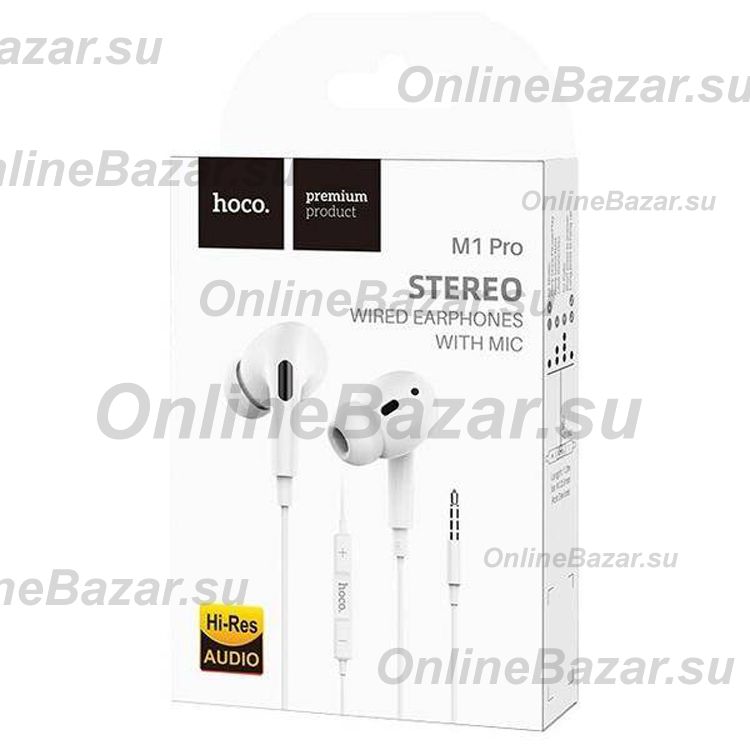 Гарнитура 3.5 Hoco M1 Pro <белый> ― OnlineBazar.su