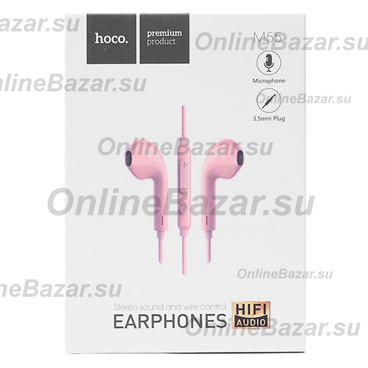Гарнитура 3.5 Hoco M55 <розовый> ― OnlineBazar.su