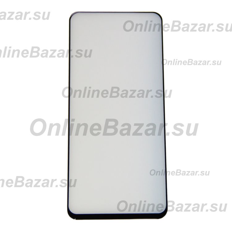 Защитное стекло для Honor X8 (TFY-LX1) (2,5D/закаленное, полная наклейка) <черный> в блистере ― OnlineBazar.su