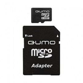 Карта памяти MicroSDHC 32 Gb CL10 (UHS-1) Qumo в блистере с адаптером