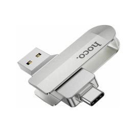 Карта памяти USB 3.0 + USB-C 32 Gb Hoco UD10 Wise <серебро>