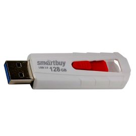 Карта памяти USB 3.0 128 Gb Smart Buy IRON <бело-красный>