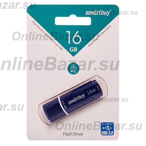Карта памяти USB 3.0 16 Gb Smart Buy Crown <синий> ― OnlineBazar.su