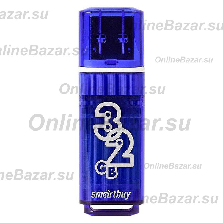 Карта памяти USB 3.0 32 Gb Smart Buy Glossy в блистере <темно-синий> ― OnlineBazar.su