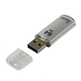 Карта памяти USB 3.0 64 Gb Smart Buy V-Cut <серебро>